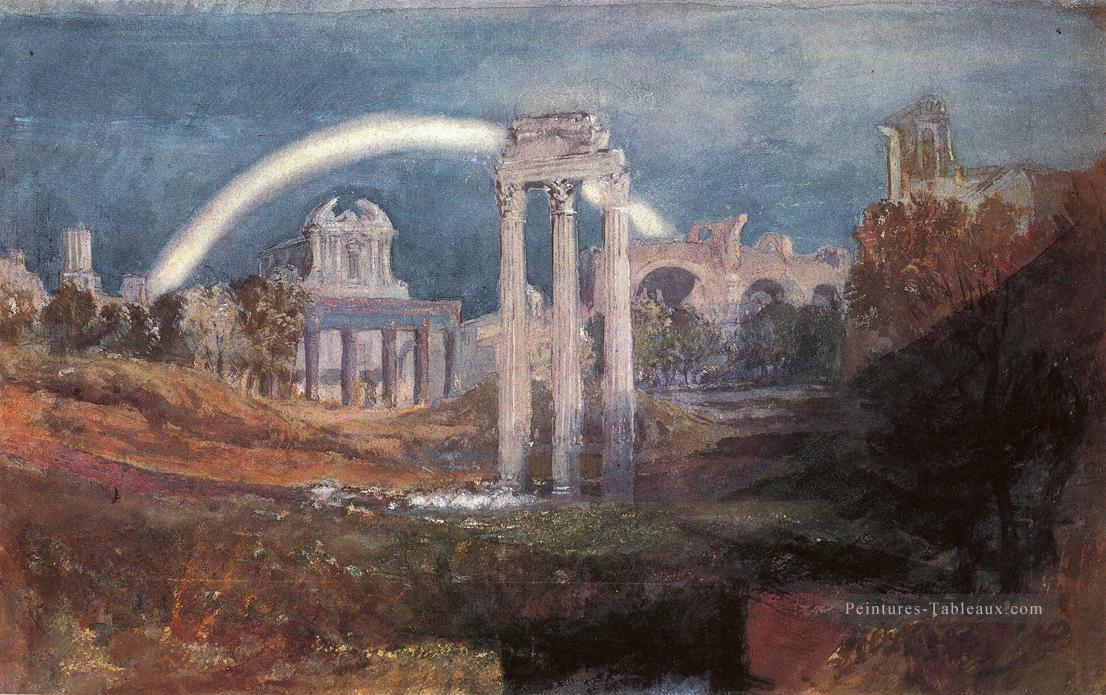 Rome Le Forum avec un Rainbow romantique Turner Peintures à l'huile